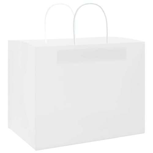 Papirnate vrećice 250 kom s ručkama bijele 32x22x24 cm - Bijela 32 x 22 x 24 cm 250 Cijena