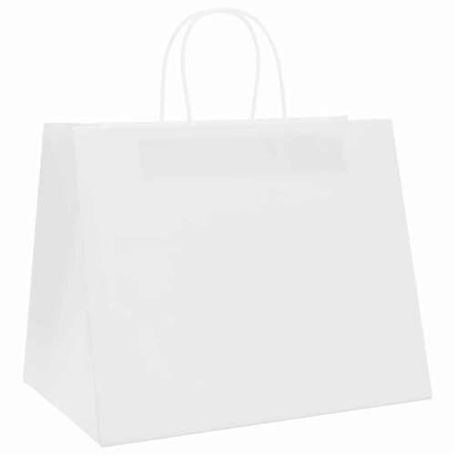 Papirnate vrećice 250 kom s ručkama bijele 32x22x24 cm - Bijela 32 x 22 x 24 cm 250 Cijena