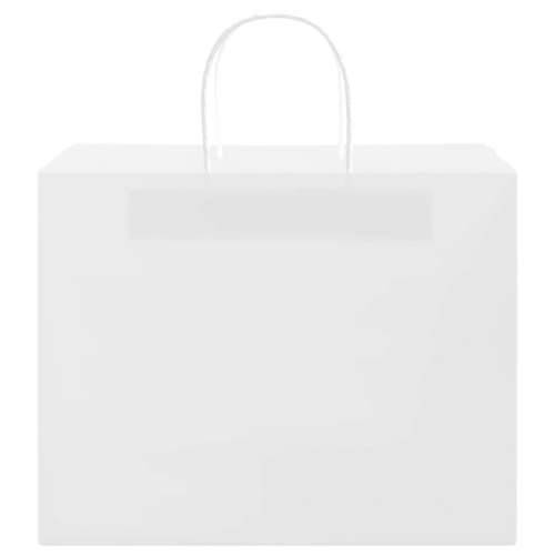 Papirnate vrećice 250 kom s ručkama bijele 32x22x24 cm - Bijela 32 x 22 x 24 cm 250 Cijena