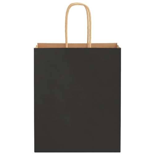 Papirnate vrećice 50 kom s ručkama crne 18x8x22 cm - Crna 18 x 8 x 22 cm 50 Cijena