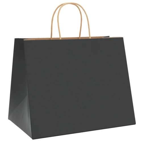 Papirnate vrećice 50 kom s ručkama crne 32x22x24 cm - Crna 32 x 22 x 24 cm 50 Cijena