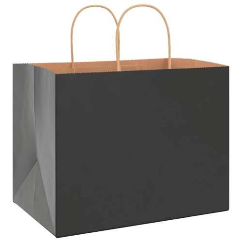 Papirnate vrećice 50 kom s ručkama crne 32x22x24 cm - Crna 32 x 22 x 24 cm 50 Cijena