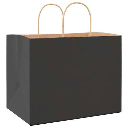 Papirnate vrećice 50 kom s ručkama crne 32x22x24 cm - Crna 32 x 22 x 24 cm 50 Cijena