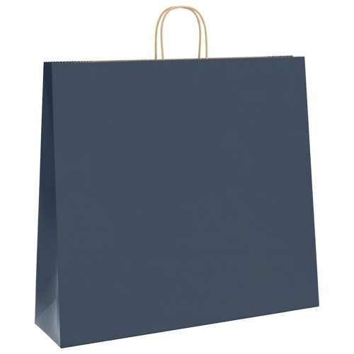 Papirnate vrećice 50 kom s ručkama plave 54x15x49 cm - Plava 54 x 15 x 49 cm 50 Cijena