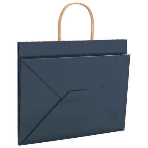 Papirnate vrećice 250 kom s ručkama plave 32x22x24 cm - Plava 32 x 22 x 24 cm 250 Cijena