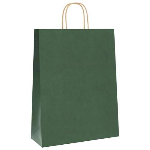 Papirnate vrećice 50 kom s ručkama zelene 32x12x42 cm - Zelena 32 x 12 x 42 cm 50 Cijena