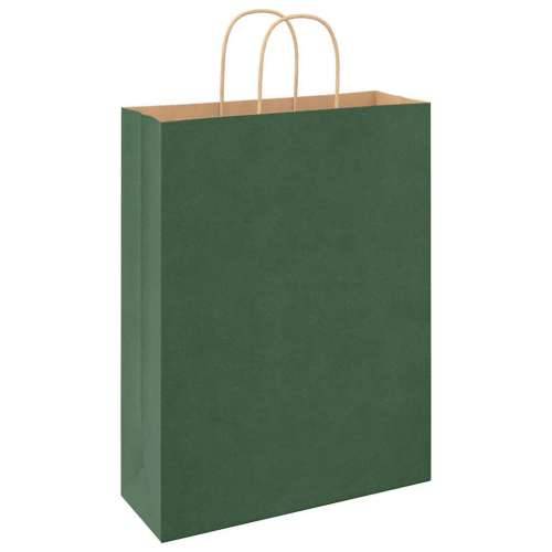 Papirnate vrećice 50 kom s ručkama zelene 32x12x42 cm - Zelena 32 x 12 x 42 cm 50 Cijena