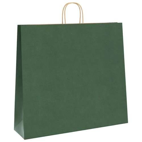Papirnate vrećice 50 kom s ručkama zelene 54x15x49 cm - Zelena 54 x 15 x 49 cm 50 Cijena