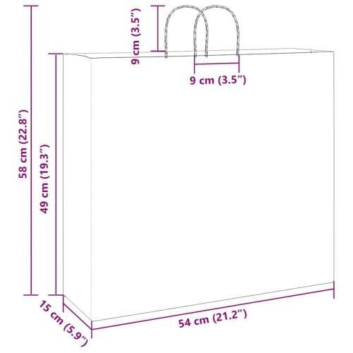 Papirnate vrećice 50 kom s ručkama zelene 54x15x49 cm - Zelena 54 x 15 x 49 cm 50 Cijena