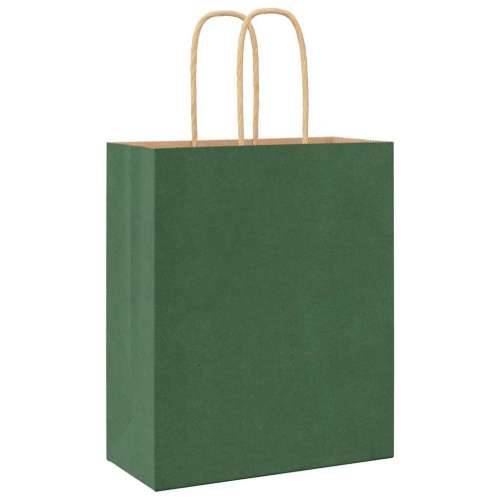 Papirnate vrećice 250 kom s ručkama zelene 18x8x22 cm - Zelena 18 x 8 x 22 cm 250 Cijena