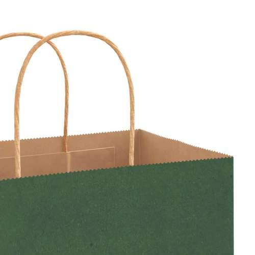 Papirnate vrećice 250 kom s ručkama zelene 18x8x22 cm - Zelena 18 x 8 x 22 cm 250 Cijena