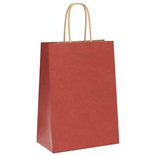 Papirnate vrećice 50 kom s ručkama crvene 15x8x21 cm - Crvena 15 x 8 x 21 cm 50 Cijena