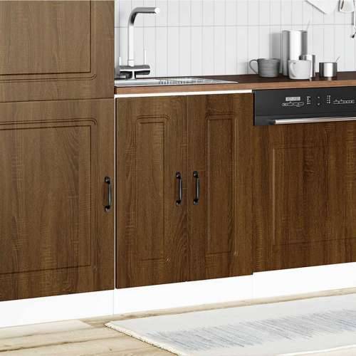 Donji ormarić za sudoper Kalmar boja hrasta 60x46x81,5cm drveni - Smeđi hrast 60 x 46 x 81.5 cm 1 1x bottom cabinet (2 doors) Cijena