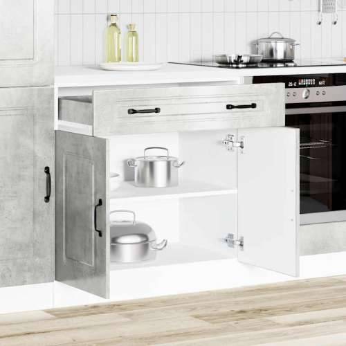Donji kuhinjski ormarić Kalmar boja betona konstruirano drvo - Beton siva 80 x 46 x 81.5 cm 1 1x bottom cabinet (2 doors 1 drawe Cijena