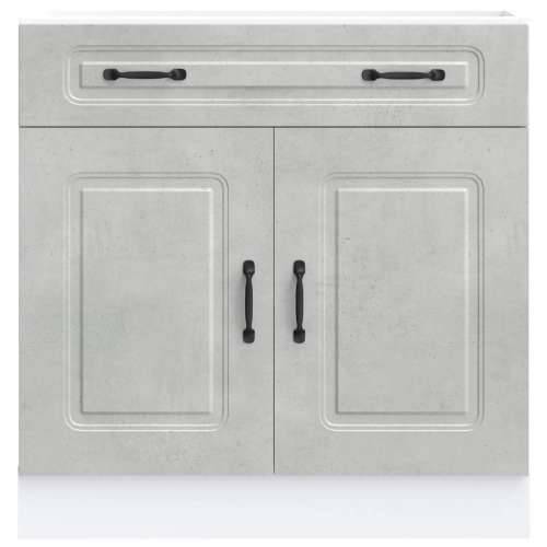 Donji kuhinjski ormarić Kalmar boja betona konstruirano drvo - Beton siva 80 x 46 x 81.5 cm 1 1x bottom cabinet (2 doors 1 drawe Cijena