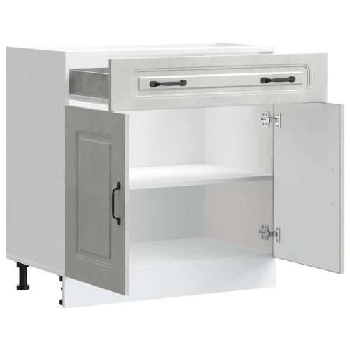 Donji kuhinjski ormarić Kalmar boja betona konstruirano drvo - Beton siva 80 x 46 x 81.5 cm 1 1x bottom cabinet (2 doors 1 drawe Cijena