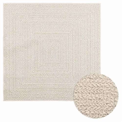 Tepih ZIZUR 120 x 120 cm s izgledom jute unutarnji i vanjski - Krema 120 x 120 cm Pravokutno Cijena