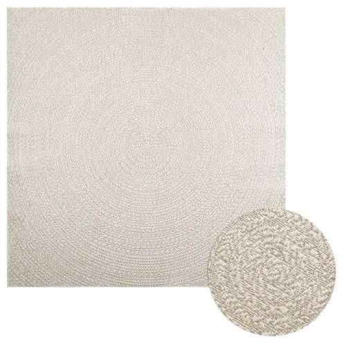 Tepih ZIZUR 200 x 200 cm s izgledom jute unutarnji i vanjski - Krema 200 x 200 cm Okruglo Cijena