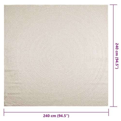 Tepih ZIZUR 240 x 240 cm s izgledom jute unutarnji i vanjski - Krema 240 x 240 cm Okruglo Cijena
