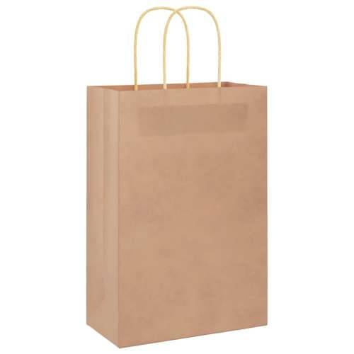 Papirnate vrećice 50 kom s ručkama smeđe 21x11x31 cm - Smeđa 21 x 11 x 31 cm 50 Cijena