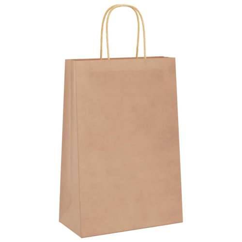 Papirnate vrećice 50 kom s ručkama smeđe 21x11x31 cm - Smeđa 21 x 11 x 31 cm 50 Cijena