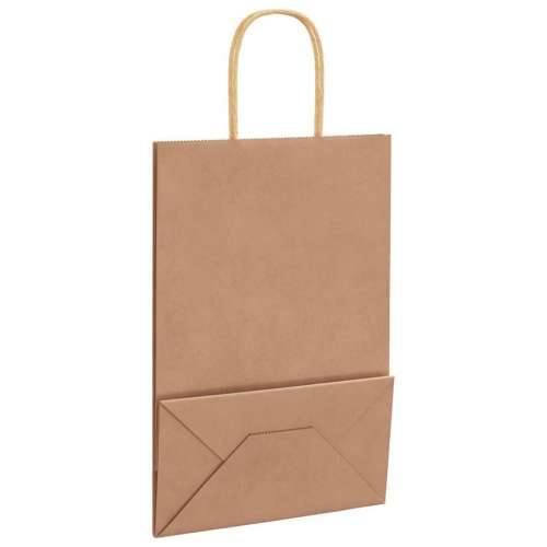 Papirnate vrećice 50 kom s ručkama smeđe 21x11x31 cm - Smeđa 21 x 11 x 31 cm 50 Cijena