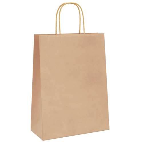 Papirnate vrećice 50 kom s ručkama smeđe 26x12x35 cm - Smeđa 26 x 12 x 35 cm 50 Cijena