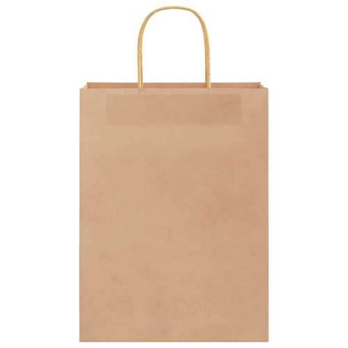 Papirnate vrećice 50 kom s ručkama smeđe 26x12x35 cm - Smeđa 26 x 12 x 35 cm 50 Cijena