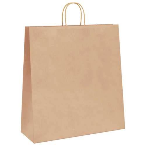 Papirnate vrećice 50 kom s ručkama smeđe 45x17x48 cm - Smeđa 45 x 17 x 48 cm 50 Cijena
