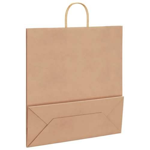 Papirnate vrećice 50 kom s ručkama smeđe 45x17x48 cm - Smeđa 45 x 17 x 48 cm 50 Cijena