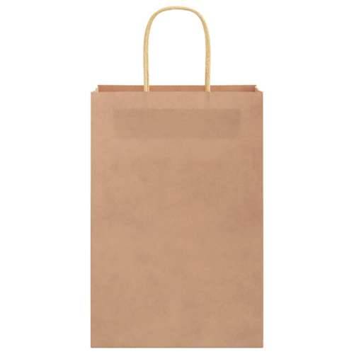 Papirnate vrećice 250 kom s ručkama smeđe 21x11x31 cm - Smeđa 21 x 11 x 31 cm 250 Cijena