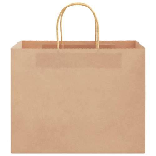 Papirnate vrećice 250 kom s ručkama smeđe 32x22x24 cm - Smeđa 32 x 22 x 24 cm 250 Cijena