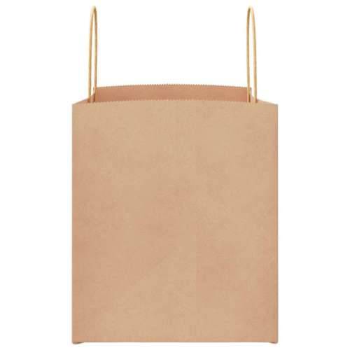 Papirnate vrećice 250 kom s ručkama smeđe 32x22x24 cm - Smeđa 32 x 22 x 24 cm 250 Cijena