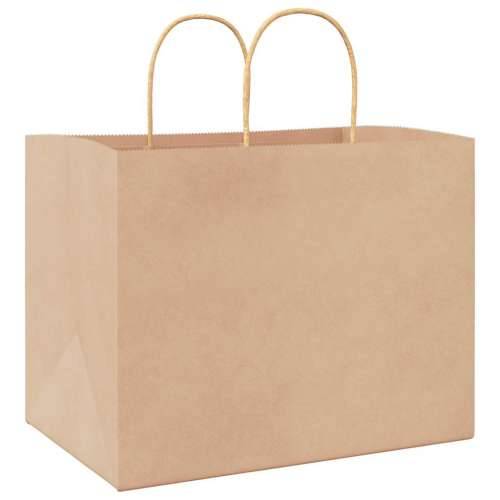 Papirnate vrećice 250 kom s ručkama smeđe 32x22x24 cm - Smeđa 32 x 22 x 24 cm 250 Cijena