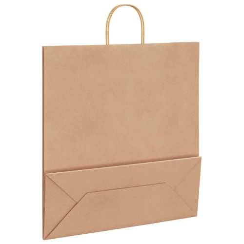Papirnate vrećice 250 kom s ručkama smeđe 45x17x48 cm - Smeđa 45 x 17 x 48 cm 250 Cijena