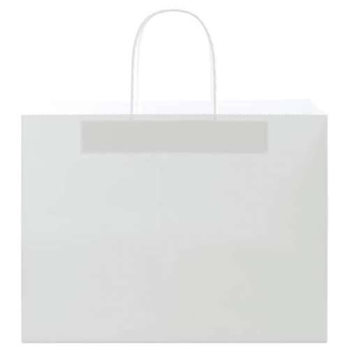 Papirnate vrećice 50 kom s ručkama bijele 32x17x25 cm - Bijela 32 x 17 x 25 cm 50 Cijena