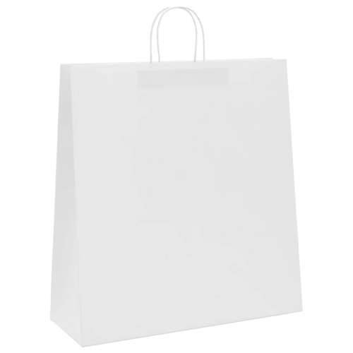 Papirnate vrećice 50 kom s ručkama bijele 45x17x48 cm - Bijela 45 x 17 x 48 cm 50 Cijena