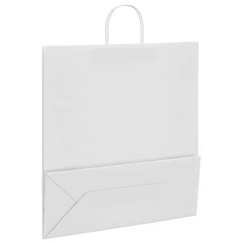 Papirnate vrećice 50 kom s ručkama bijele 45x17x48 cm - Bijela 45 x 17 x 48 cm 50 Cijena