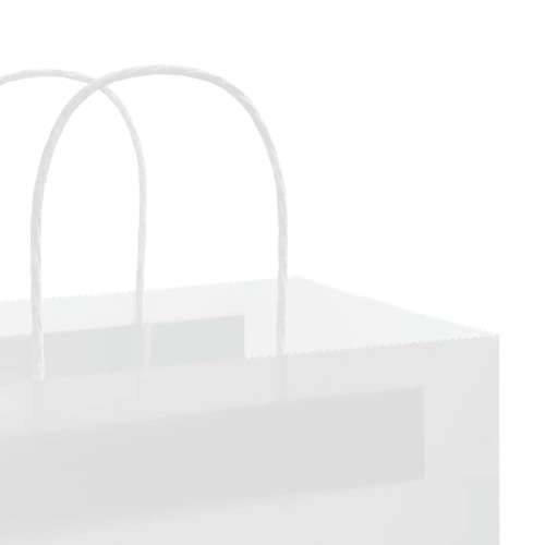 Papirnate vrećice 50 kom s ručkama bijele 45x17x48 cm - Bijela 45 x 17 x 48 cm 50 Cijena