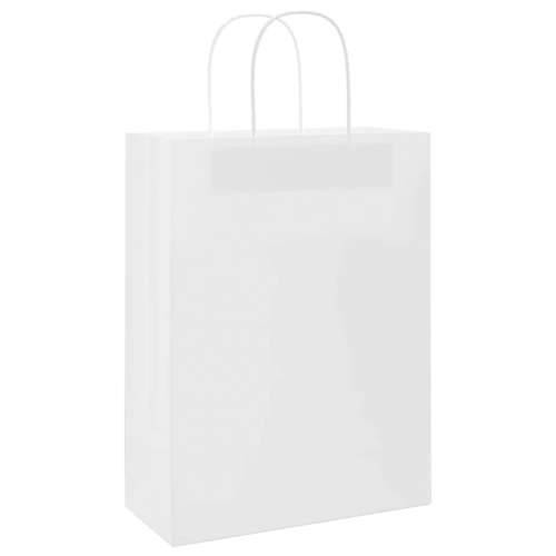 Papirnate vrećice 250 kom s ručkama bijele 26x12x35 cm - Bijela 26 x 12 x 35 cm 250 Cijena