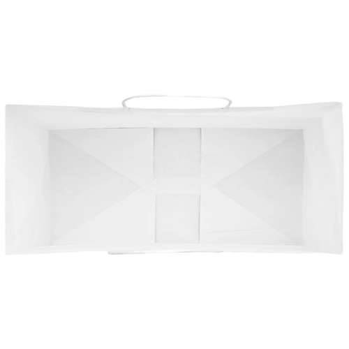 Papirnate vrećice 250 kom s ručkama bijele 26x12x35 cm - Bijela 26 x 12 x 35 cm 250 Cijena