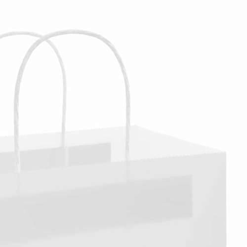 Papirnate vrećice 250 kom s ručkama bijele 26x12x35 cm - Bijela 26 x 12 x 35 cm 250 Cijena