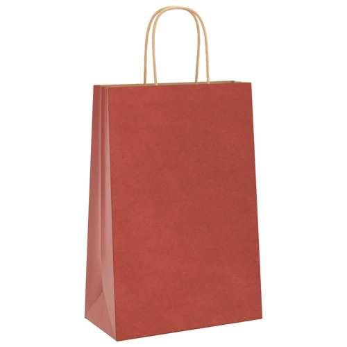 Papirnate vrećice 50 kom s ručkama crvene 21x11x31 cm - Crvena 22 x 11 x 31 cm 50 Cijena