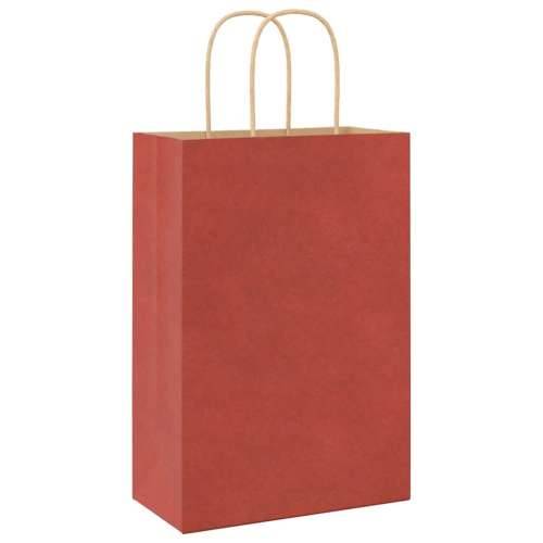 Papirnate vrećice 50 kom s ručkama crvene 21x11x31 cm - Crvena 22 x 11 x 31 cm 50 Cijena