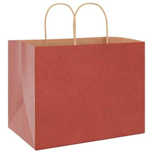 Papirnate vrećice 50 kom s ručkama crvene 32x22x24 cm - Crvena 32 x 22 x 24 cm 50 Cijena