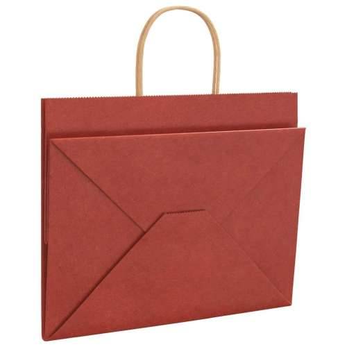 Papirnate vrećice 50 kom s ručkama crvene 32x22x24 cm - Crvena 32 x 22 x 24 cm 50 Cijena