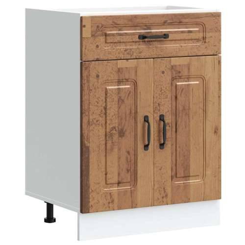 Donji kuhinjski ormarić Kalmar boja drva konstruirano drvo - Staro drvo 60 x 46 x 81.5 cm 1 1x bottom cabinet (2 doors 1 drawer) Cijena