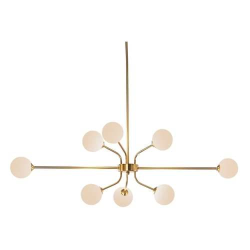 Stropna svjetiljka DKD Home Decor Bijela zlatan Metal Kristal 9 W 110 x 38 x 38 cm Cijena