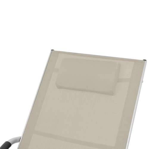 Ležaljka za sunčanje s jastukom od aluminija i tekstilena krem Cijena