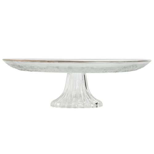 Plakans šķīvis Home ESPRIT Providan zlatan Kristal 29 x 29 x 9,2 cm Cijena